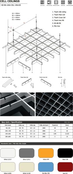 Thi công lắp đặt Trần nhôm Caro