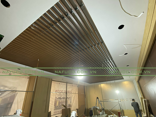  Trần nhôm CNC giả gỗ